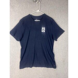 Nike SB Skateboard Tee Mens XL Midnight Navy Athletic Fit Double Sided Logo